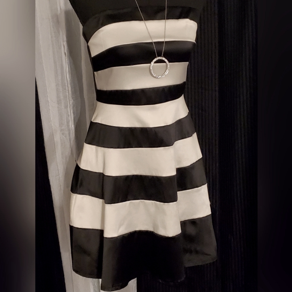 Decapolis Black & White Mini Dress